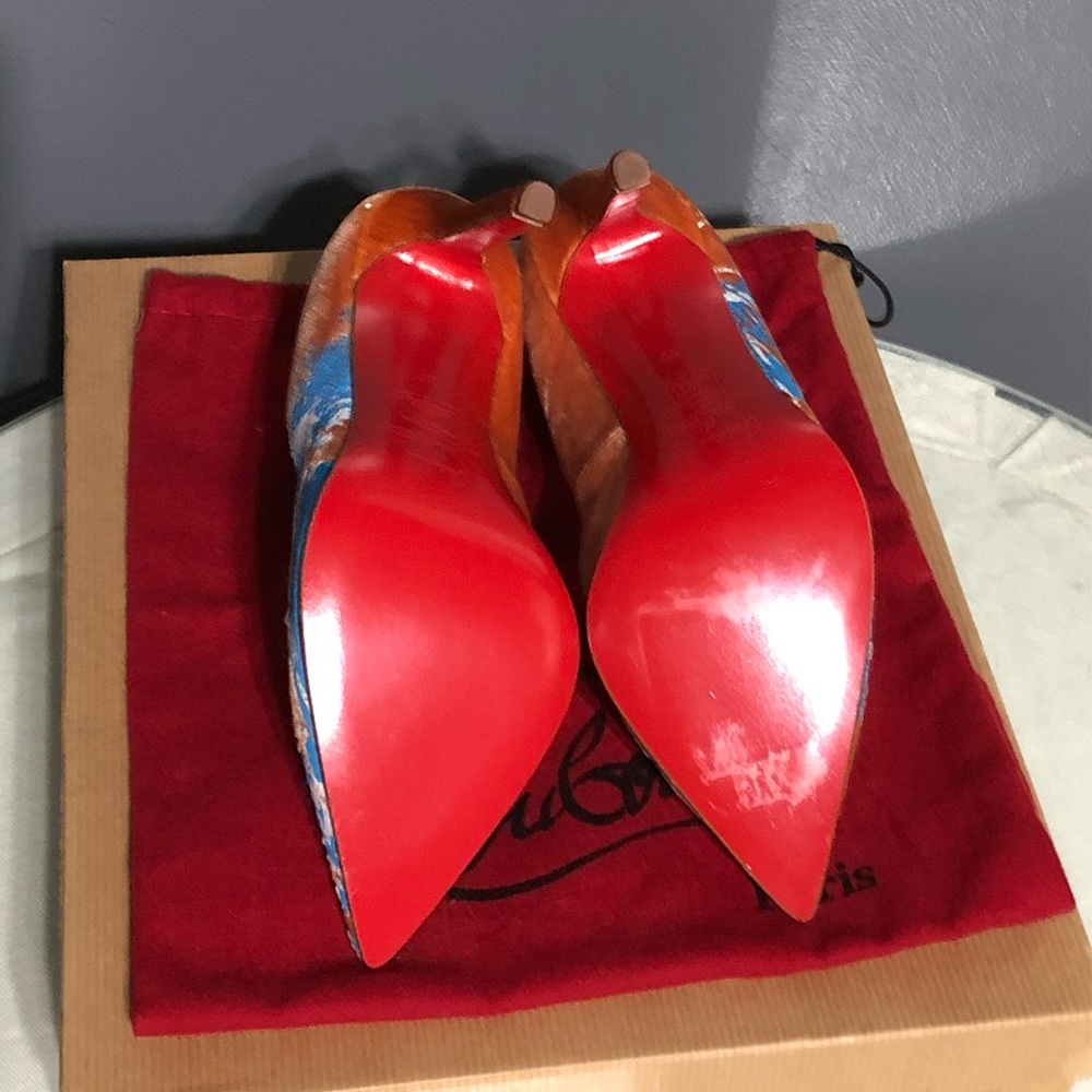 Christian Louboutin Pigalle velvet graffiti pumps - Picture 6 of 6